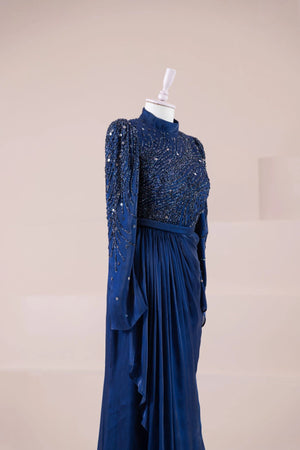 Ahenk Tesettür Abiye - FioraofDress - tesettur - abiye - lacivert - 38 - hijab - evening - dress