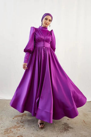 Alara Fuşya Tesettür Abiye - FioraofDress - tesettur - abiye - 44 - FUŞYA - hijab - evening - dress