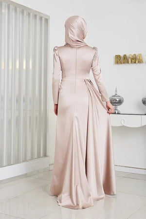 Alina Tesettür Abiye - FioraofDress - tesettur - abiye - 44 - Taş - hijab - evening - dress