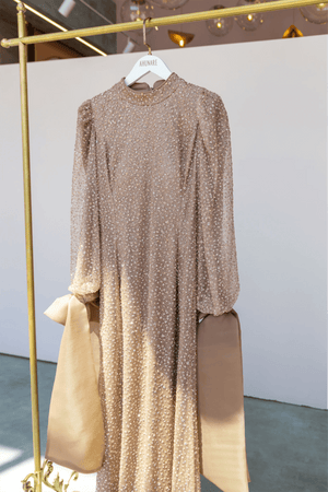 Alina Tesettür Abiye - FioraofDress - tesettur - abiye - 48 - GOLD - hijab - evening - dress