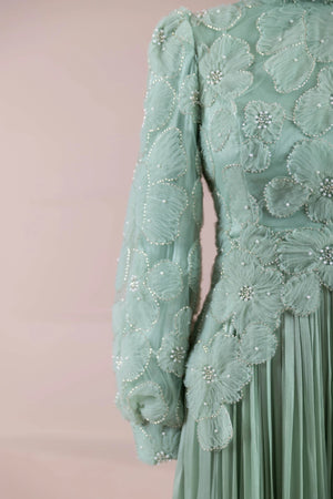 Alora Tesettür Abiye - FioraofDress - tesettur - abiye - mint yeşili - 38 - hijab - evening - dress