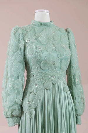 Alora Tesettür Abiye - FioraofDress - tesettur - abiye - mint yeşili - 38 - hijab - evening - dress