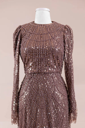 Arde Tesettür Abiye - FioraofDress - tesettur - abiye - Mocha - 38 - hijab - evening - dress