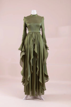 Aréa Tesettür Abiye - FioraofDress - tesettur - abiye - Çimen yeşili - 38 - hijab - evening - dress