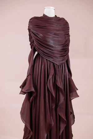 Aréa Tesettür Abiye - FioraofDress - tesettur - abiye - bery burgundy - 38 - hijab - evening - dress