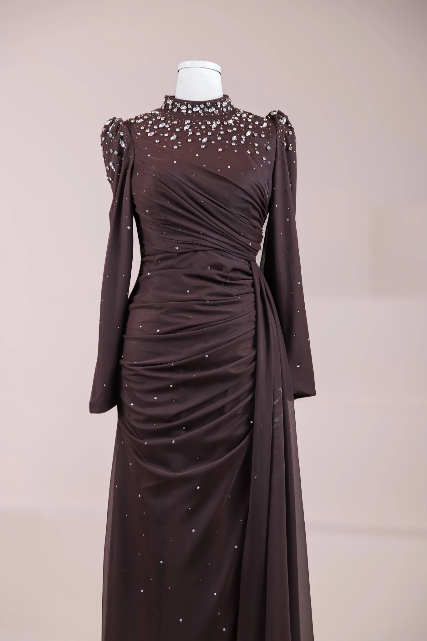 Aris Tesettür Abiye - FioraofDress - tesettur - abiye - KAHVERENGİ - 38 - hijab - evening - dress