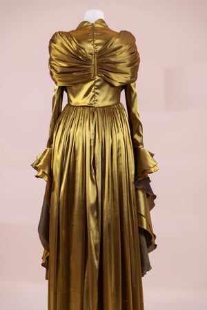 Arvia Tesettür Abiye - FioraofDress - tesettur - abiye - GOLD - 36 - hijab - evening - dress