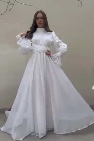 Aurora Tesettür Abiye - FioraofDress - tesettur - abiye - Beyaz - 36 - hijab - evening - dress