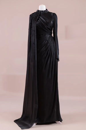 Aven Tesettür Abiye - FioraofDress - tesettur - abiye - Siyahh - 38 - hijab - evening - dress
