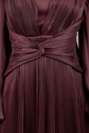 Ayrez Tesettür Abiye - FioraofDress - tesettur - abiye - bery burgundy - 38 - hijab - evening - dress