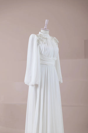 Azure Tesettür Abiye - FioraofDress - tesettur - abiye - Beyaz - 36 - hijab - evening - dress