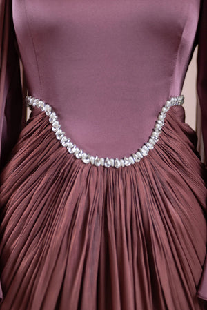 Belin Tesettür Abiye - FioraofDress - tesettur - abiye - bery burgundy - 36 - hijab - evening - dress