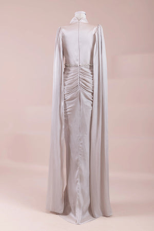 Belin Tesettür Abiye - FioraofDress - tesettur - abiye - BEJ - 36 - hijab - evening - dress