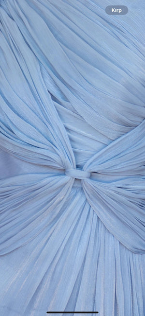 Bella İpek Dokuda Organze Şal Gri - FioraofDress - tesettur - abiye - GRİ - hijab - evening - dress