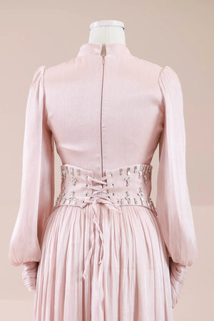 Belora Tesettür Abiye - FioraofDress - tesettur - abiye - Pudra - 38 - hijab - evening - dress