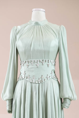 Belora Tesettür Abiye - FioraofDress - tesettur - abiye - mint - 38 - hijab - evening - dress