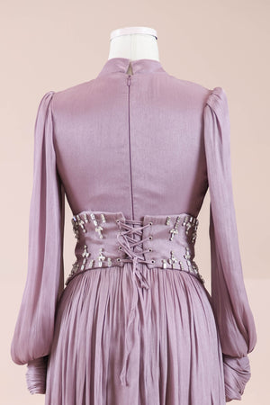 Belora Tesettür Abiye - FioraofDress - tesettur - abiye - MOR - 38 - hijab - evening - dress