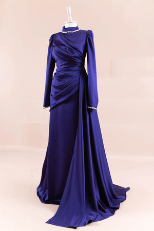 Beril Tesettür Abiye - FioraofDress - tesettur - abiye - SAX - 38 - hijab - evening - dress