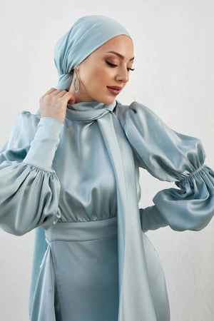 Birsu Su Yeşili Tesettür Abiye - FioraofDress - tesettur - abiye - 44 - SU YEŞİLİ - hijab - evening - dress