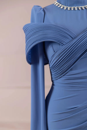 Charm Tesettür Abiye - FioraofDress - tesettur - abiye - Mavii - 36 - hijab - evening - dress