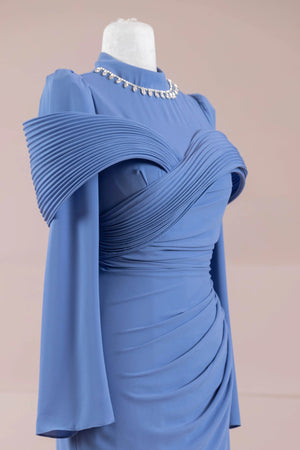 Charm Tesettür Abiye - FioraofDress - tesettur - abiye - Mavii - 36 - hijab - evening - dress