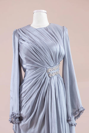 Dera Tesettür Abiye - FioraofDress - tesettur - abiye - GRİ - 38 - hijab - evening - dress