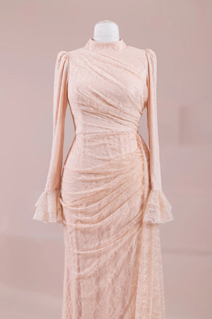 Dorey Tesettür Abiye - FioraofDress - tesettur - abiye - Pudra - 38 - hijab - evening - dress