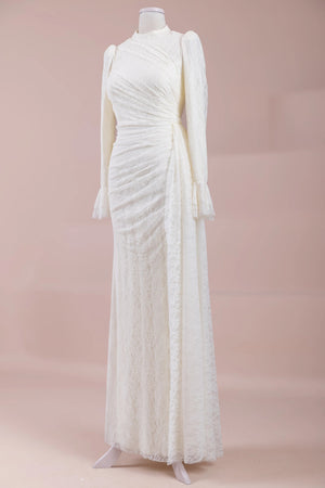 Dorey Tesettür Abiye - FioraofDress - tesettur - abiye - Ekru - 38 - hijab - evening - dress