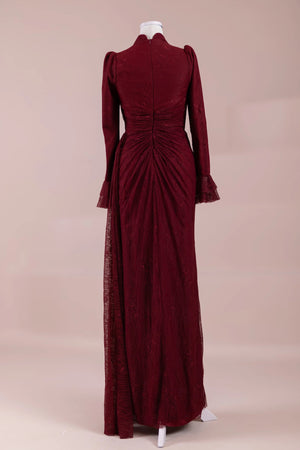 Dorey Tesettür Abiye - FioraofDress - tesettur - abiye - BORDO - 38 - hijab - evening - dress