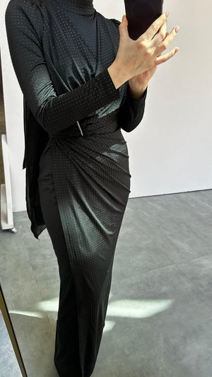 Elmas Tesettür Abiye - FioraofDress - tesettur - abiye - 44 - Siyahh - hijab - evening - dress