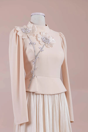 Elya Tesettür Abiye - FioraofDress - tesettur - abiye - Somon - 38 - hijab - evening - dress