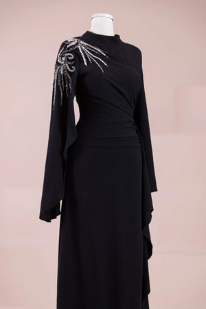 Enva Tesetür Abiye - FioraofDress - tesettur - abiye - Siyahh - 38 - hijab - evening - dress