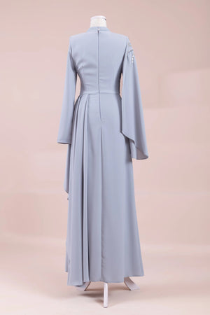 Enva Tesetür Abiye - FioraofDress - tesettur - abiye - GRİ - 38 - hijab - evening - dress