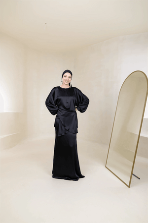 Felicita Tesettür Abiye - FioraofDress - tesettur - abiye - 44 - Siyahh - hijab - evening - dress