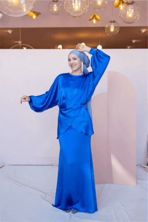 Felicita Tesettür Abiye - FioraofDress - tesettur - abiye - 44 - Mavii - hijab - evening - dress