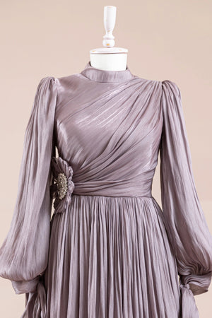 Flora Tesettür Abiye - FioraofDress - tesettur - abiye - Morr - 38 - hijab - evening - dress