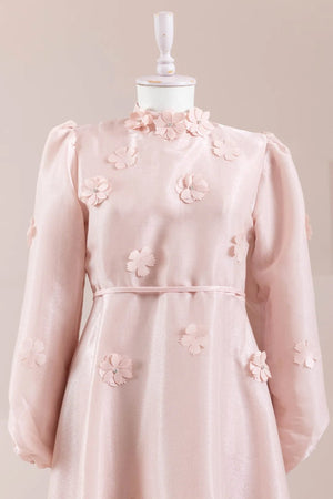 Flowers Tesettür Abiye - FioraofDress - tesettur - abiye - Pembe - 36 - hijab - evening - dress