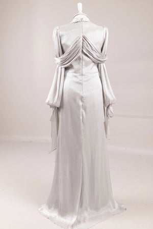 Galadriel Tesettür Abiye - FioraofDress - tesettur - abiye - Taş - 38 - hijab - evening - dress