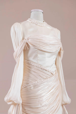 Galadriel Tesettür Abiye - FioraofDress - tesettur - abiye - Ekru - 38 - hijab - evening - dress