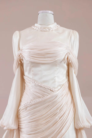 Galadriel Tesettür Abiye - FioraofDress - tesettur - abiye - Ekru - 38 - hijab - evening - dress