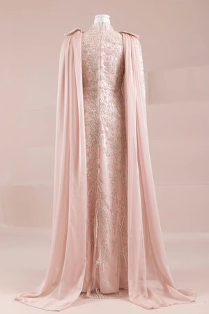 Glam Tesettür Abiye - FioraofDress - tesettur - abiye - Pudra - 38 - hijab - evening - dress