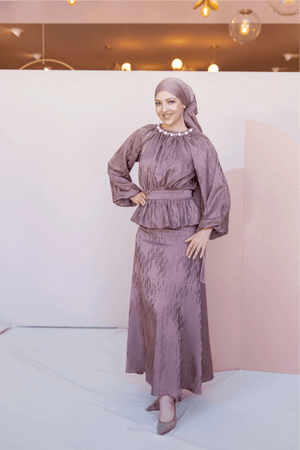 Grazia Tesettür Takım - FioraofDress - tesettur - abiye - 44 - Pudra - hijab - evening - dress