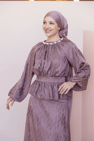 Grazia Tesettür Takım - FioraofDress - tesettur - abiye - 44 - Pudra - hijab - evening - dress