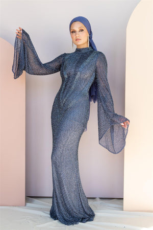 Handmade Embroidered AH1025 - FioraofDress - tesettur - abiye - 48 - hijab - evening - dress