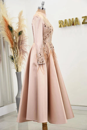 Holly Tesettür Abiye - FioraofDress - tesettur - abiye - rose - 38 - hijab - evening - dress