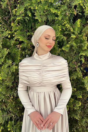 Hüma Tesettür Abiye - FioraofDress - tesettur - abiye - 44 - Taş - hijab - evening - dress