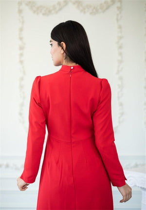 Kristal Kalem Tesettür Elbise - FioraofDress - tesettur - abiye - 46 - hijab - evening - dress