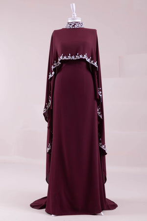 Layali Tesettür Abiye - FioraofDress - tesettur - abiye - BORDO - 40 - hijab - evening - dress