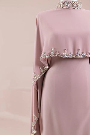 Layali Tesettür Abiye - FioraofDress - tesettur - abiye - Pudra - 40 - hijab - evening - dress
