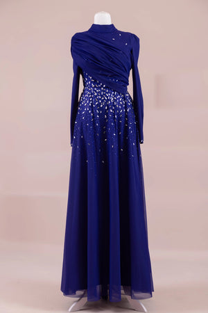 Levia Tesettür Abiye - FioraofDress - tesettur - abiye - SAX - 36 - hijab - evening - dress